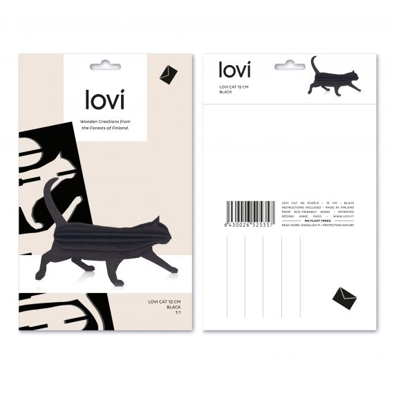 Lovi Katze 12 cm schwarz